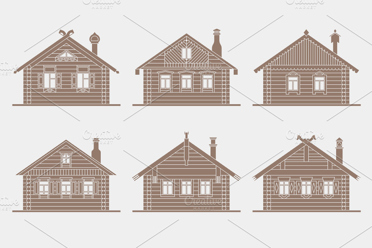 Log houses, an Object Illustration by daseugen (Photo 4 of 5)