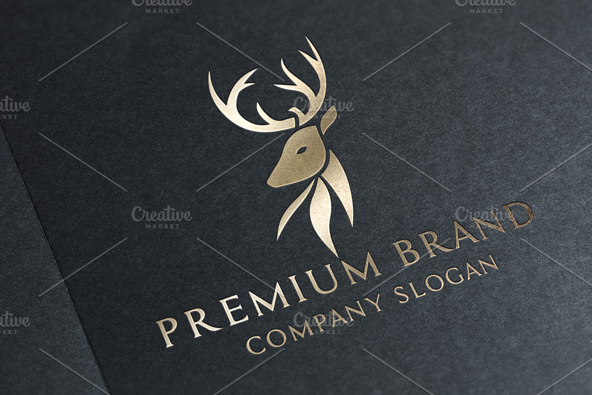 Premium Deer Logo - Mock-Up & Vector, a Branding & Logo Template by Multiple (Photo 1 of 5)