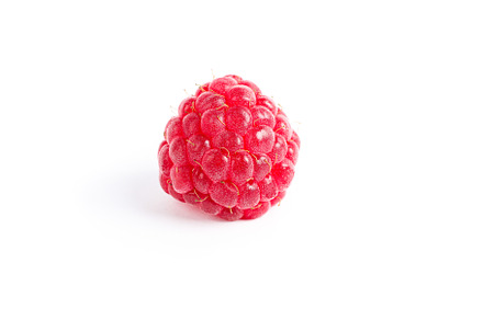 Fresh sweet raspberry isolated on white background, a Food & Drink Photo by AtlasStudio
