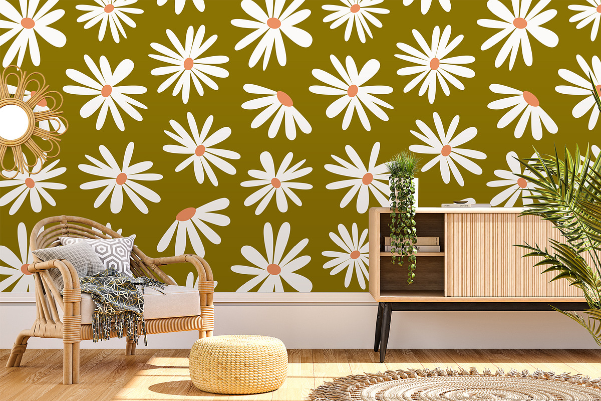 Retro Floral Groovy Vintage Patterns, a Pattern Graphic by Sofico (Photo 3 of 15)