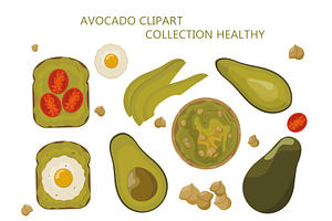 Avocado Clipart Collection Healthy