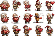 Whimsical Valentine Old Man Clipart, an Illustration by Designking (Thumbnail 2 of 5)