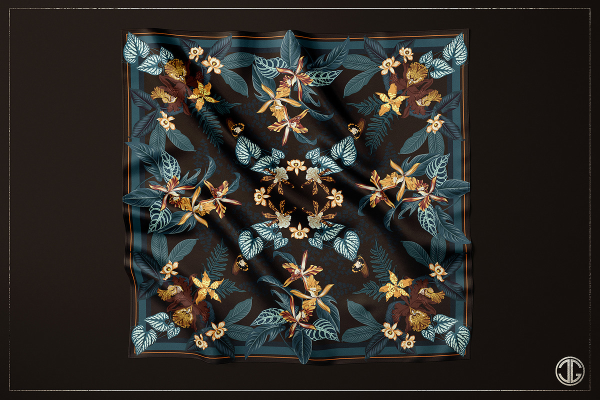 THE ORCHIDS seamless vector pattern, a Pattern Graphic by C & G (Photo 7 of 9)