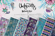 Underwater Glitter Seamless Patterns, a Pattern Graphic by KaramfilaS (Thumbnail 2 of 15)