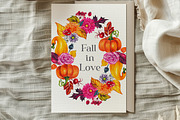 Autumn Poem Watercolor Fall clipart, a Seasonal Illustration by SashaKondr (Thumbnail 8 of 15)