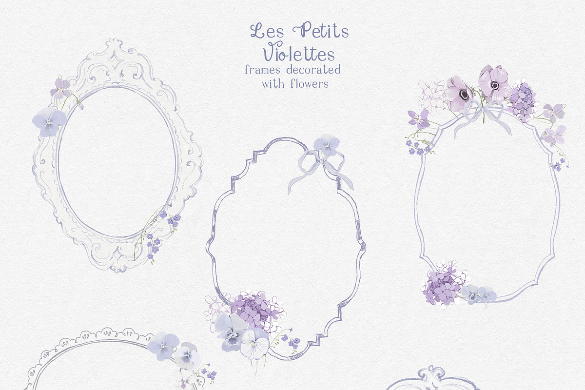 Purple Cottagecore Flowers PNG, a Decorative Illustration by whiteheartdesign (Photo 14 of 17)