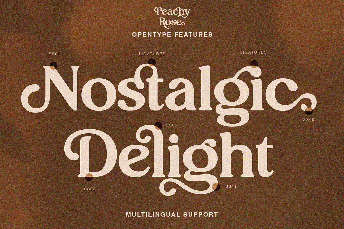 Peachy Rose - Bold Vintage Serif, a Serif Font by Pixesia Studio (Photo 9 of 11)