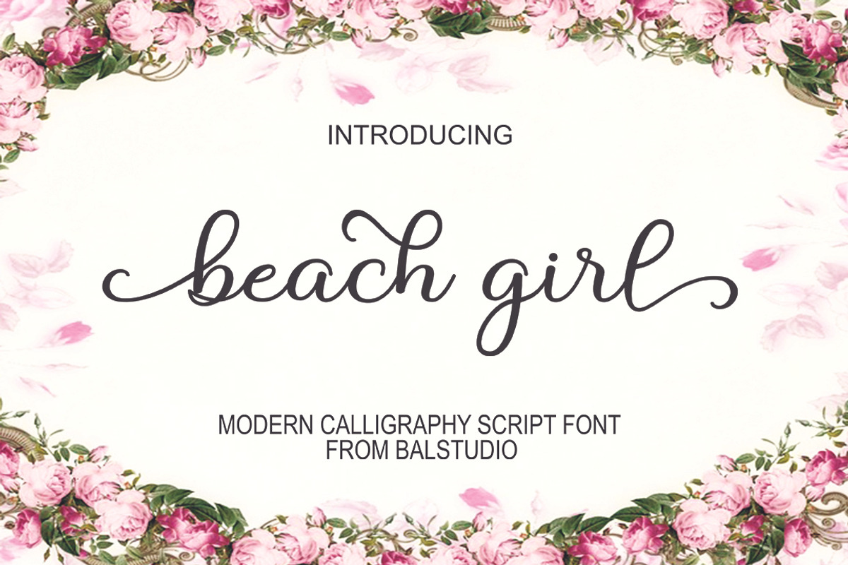 Beach Girl Script, a Script Font by balstudio (Photo 1 of 7)