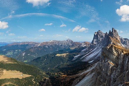 Autumn Seceda rock,  Italy Dolomites, a Nature Photo by YuriyB