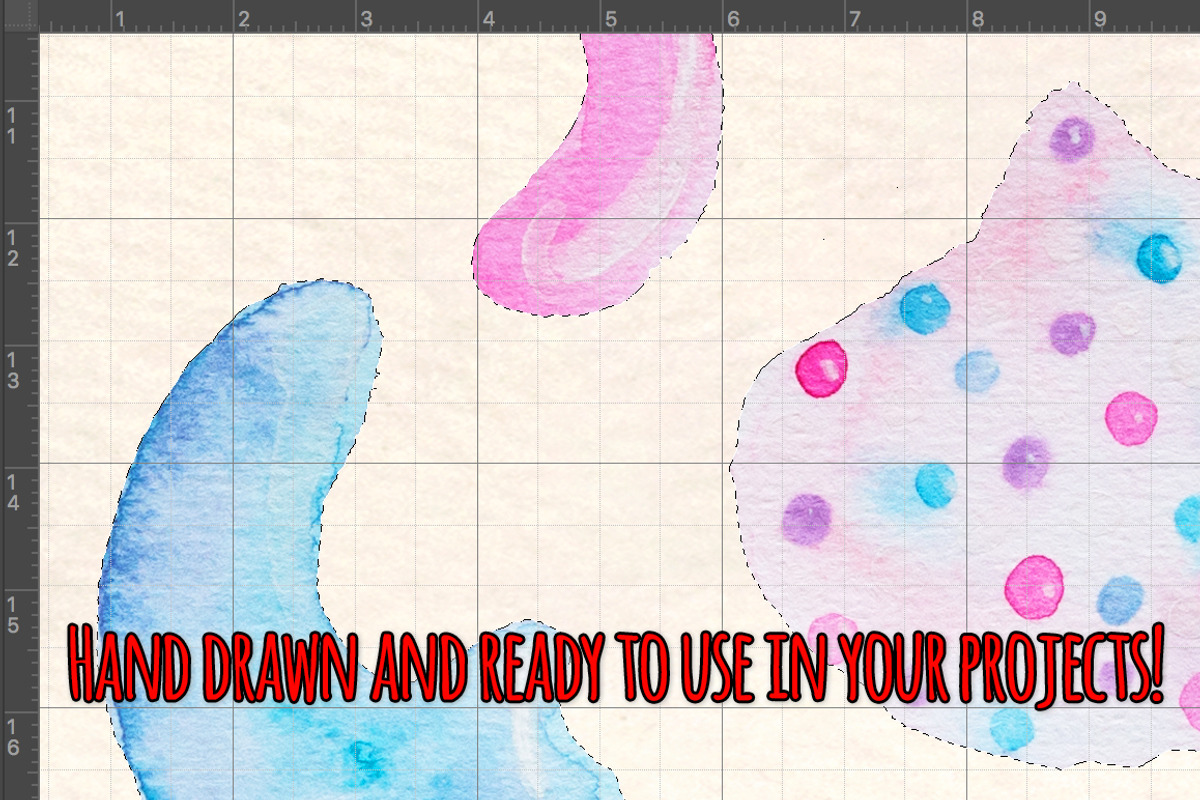 24 Fluffy Crunchy Slime Watercolors, a Decorative Illustration by Violet LeBeaux (Photo 3 of 3)