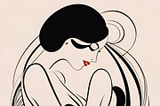 Elegant Art Deco Women Silhouettes, an Illustration by ETARA by Mea Hau (Thumbnail 3 of 3)