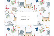 Dragon Castle Kingdom pattern, a Pattern Graphic by Milatoo (Thumbnail 3 of 4)