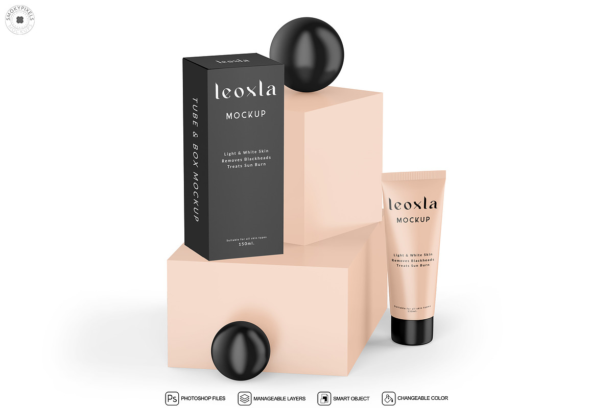Tube & Box Mockups, a Packaging Mockup by SmokyPixels (Photo 4 of 4)