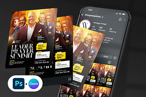 Prayer Church Flyer Portrait, a Social Media Template by Vintage Impressions