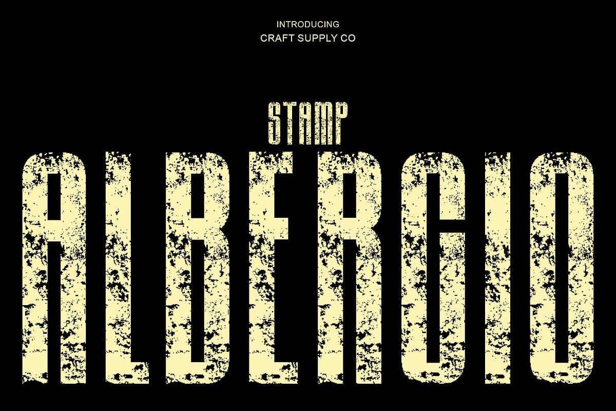 Albercio Stamp, a Sans Serif Font by Craft Supply Co. (Photo 1 of 8)