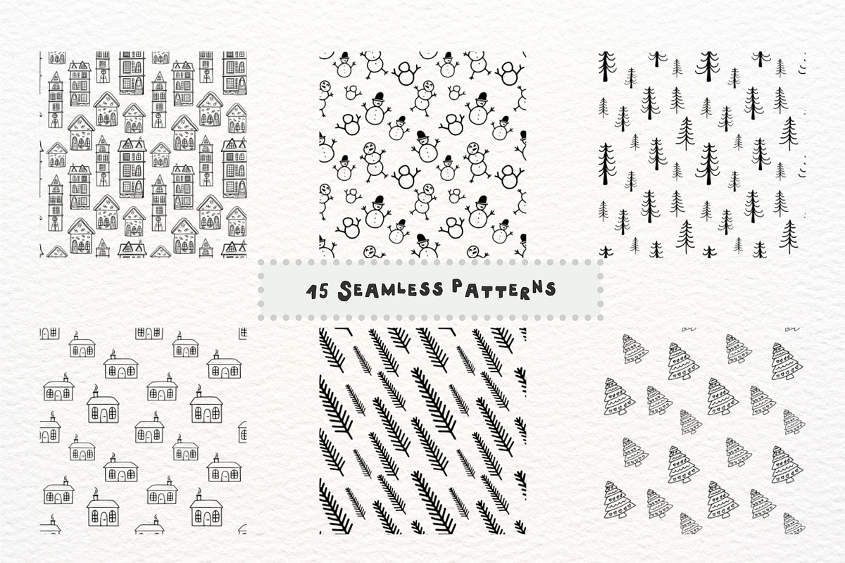 Christmas doodles, patterns, a Decorative Illustration by Anada Arty (Photo 5 of 5)