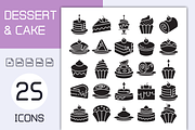 Dessert and Cake Icons Set, a Solid Icon by Designfour (Thumbnail 1 of 6)