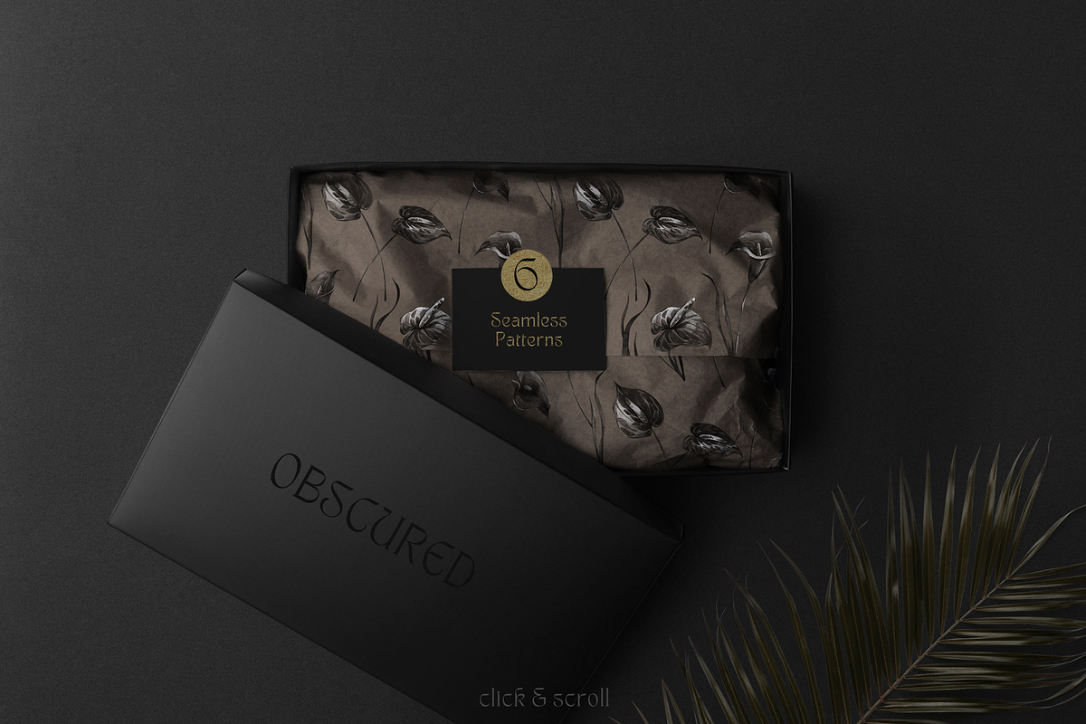 OBSCURED Black Floral collection, a Decorative Illustration by Anastezia Luneva (Photo 6 of 8)