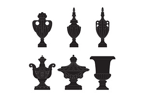 set of classic urns, planters, an Object Illustration by piter.goskov