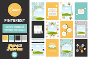 Pinterest Business Templates CANVA, a Social Media Template by florasfabrica (Thumbnail 1 of 3)