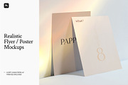 Realistic Flyer Poster Mockups, a Print Template by Mockstore (Thumbnail 1 of 12)