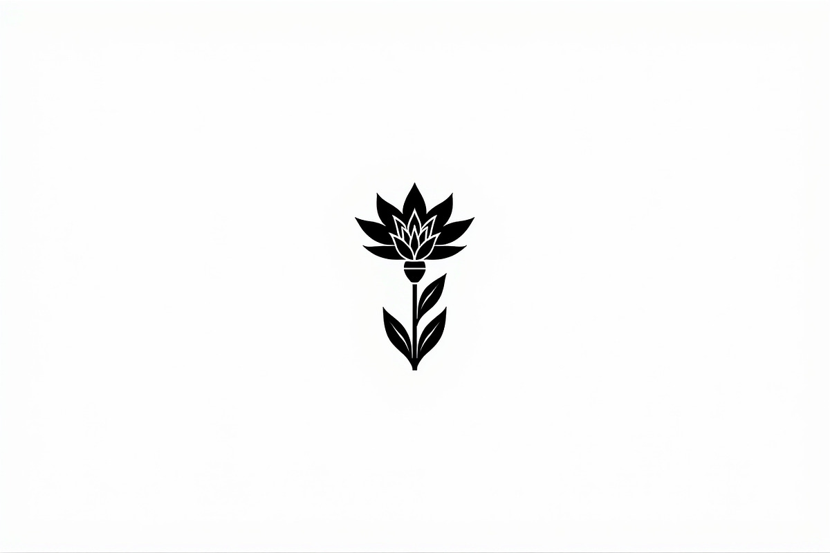 Modern Black Flower Design, an Illustration by jahid234 (Photo 3 of 21)