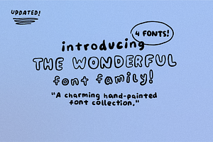 Wonderful! 4 Fonts! Handwriting Set!