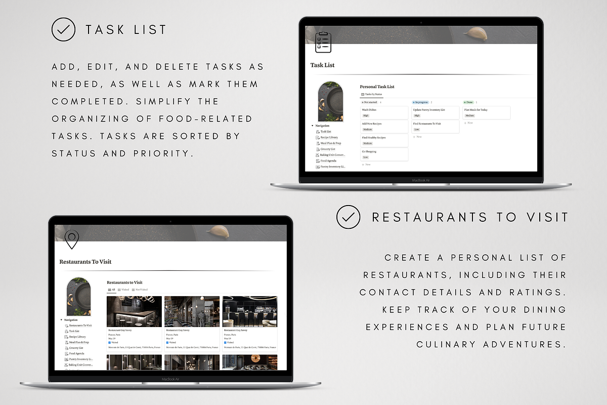 Notion Meal Planner Template, a Templates & Theme by BRANDcontent (Photo 3 of 8)