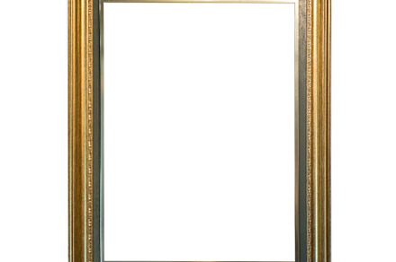 Gold frame elegant vintage isolated containing frame, gold, and wall, an Abstract Photo by Casanowe-studio