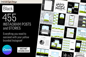 455 Canva Black Instagram Template