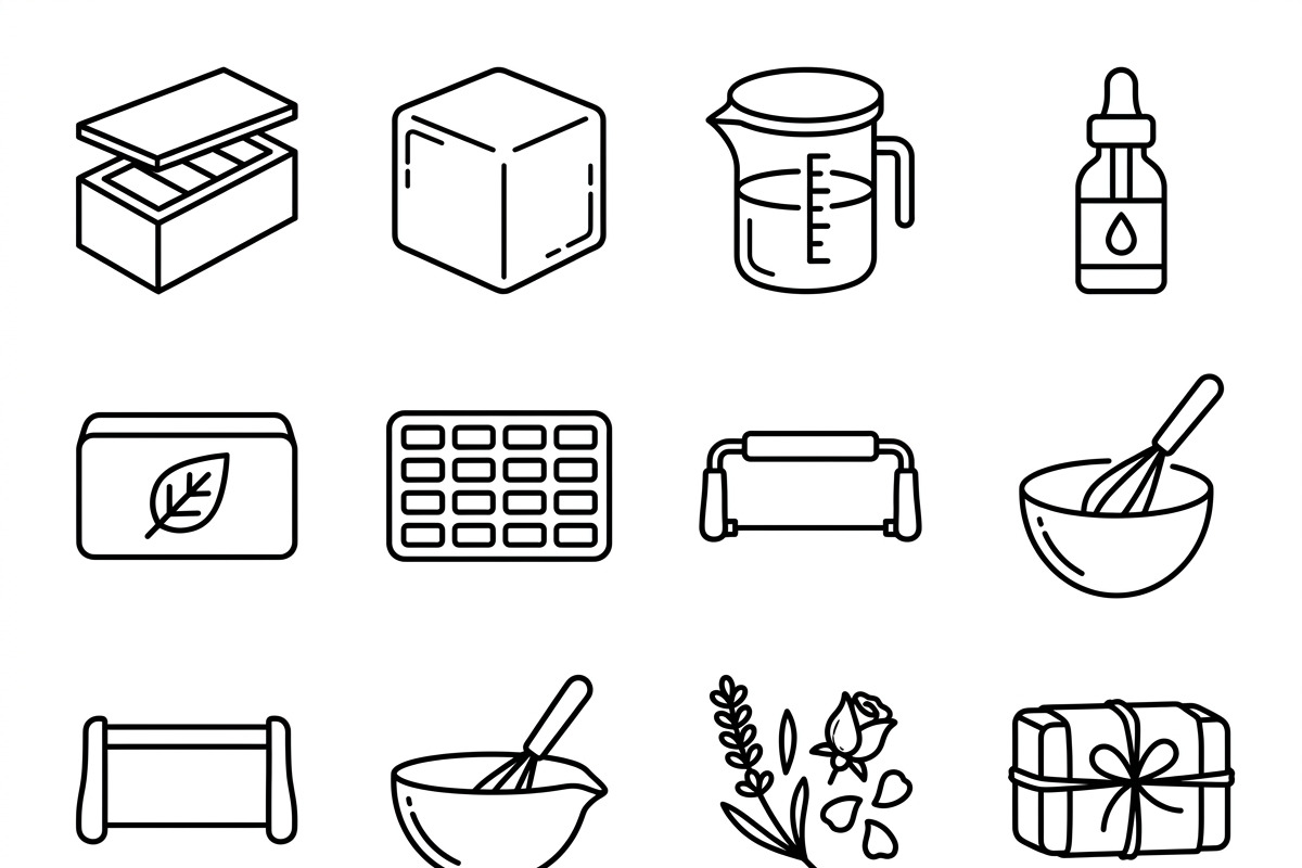 Bundles Soap Making Outline Icons, an Outline Icon by adenpinkstore (Photo 17 of 17)