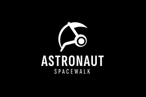 Astronaut Logo Icon Illustration