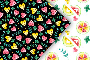 Watermelons Clipart & Patterns, a Food Illustration by Valin Malin (Thumbnail 9 of 14)
