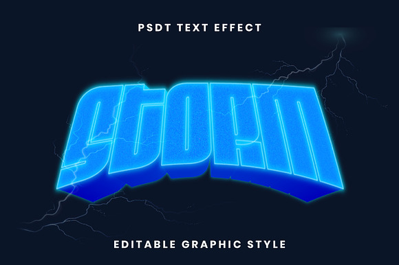 Electric Storm 3D Text Effect preview 2