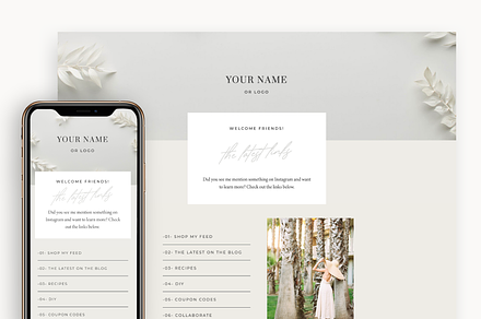 Instagram Links Page | WordPress, a Shopify Template by Site Culture