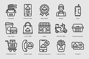 Food and Delivery Outline Icons, an Outline Icon by Tekuni (Thumbnail 4 of 6)