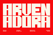 Arvenadora - Blocky Display Font, a Sans Serif Font by Indotype Foundry (Thumbnail 1 of 10)