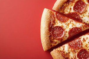 Close up of sliced pepperoni pizza, a Food & Drink Photo by MistyDay