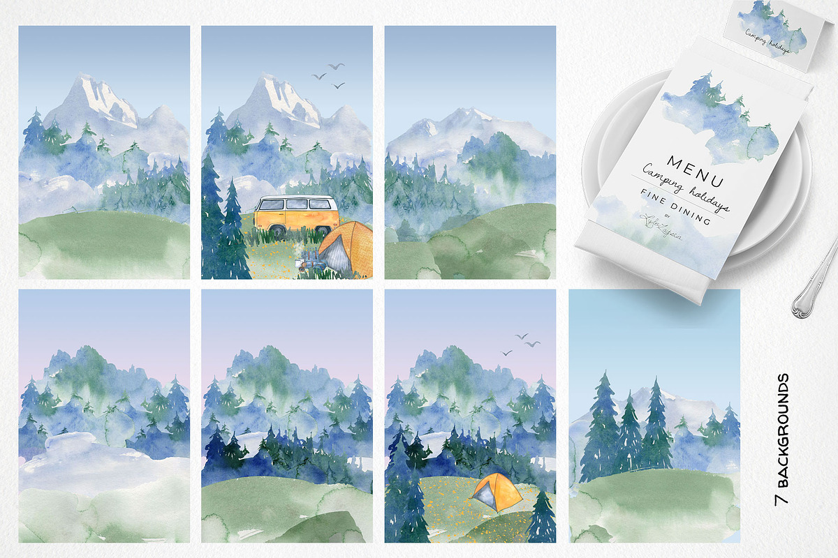 Watercolor travel bundle, summer set, a Person Illustration by LyubovZaytseva (Photo 5 of 20)