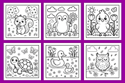 Spring Nature Pattern Coloring Pages, a Decorative Illustration by Ink Gallery (Thumbnail 2 of 4)