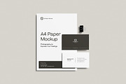 A4 Paper & Business Card Mockup, an Advertising Mockup by swsi-studio (Thumbnail 5 of 5)