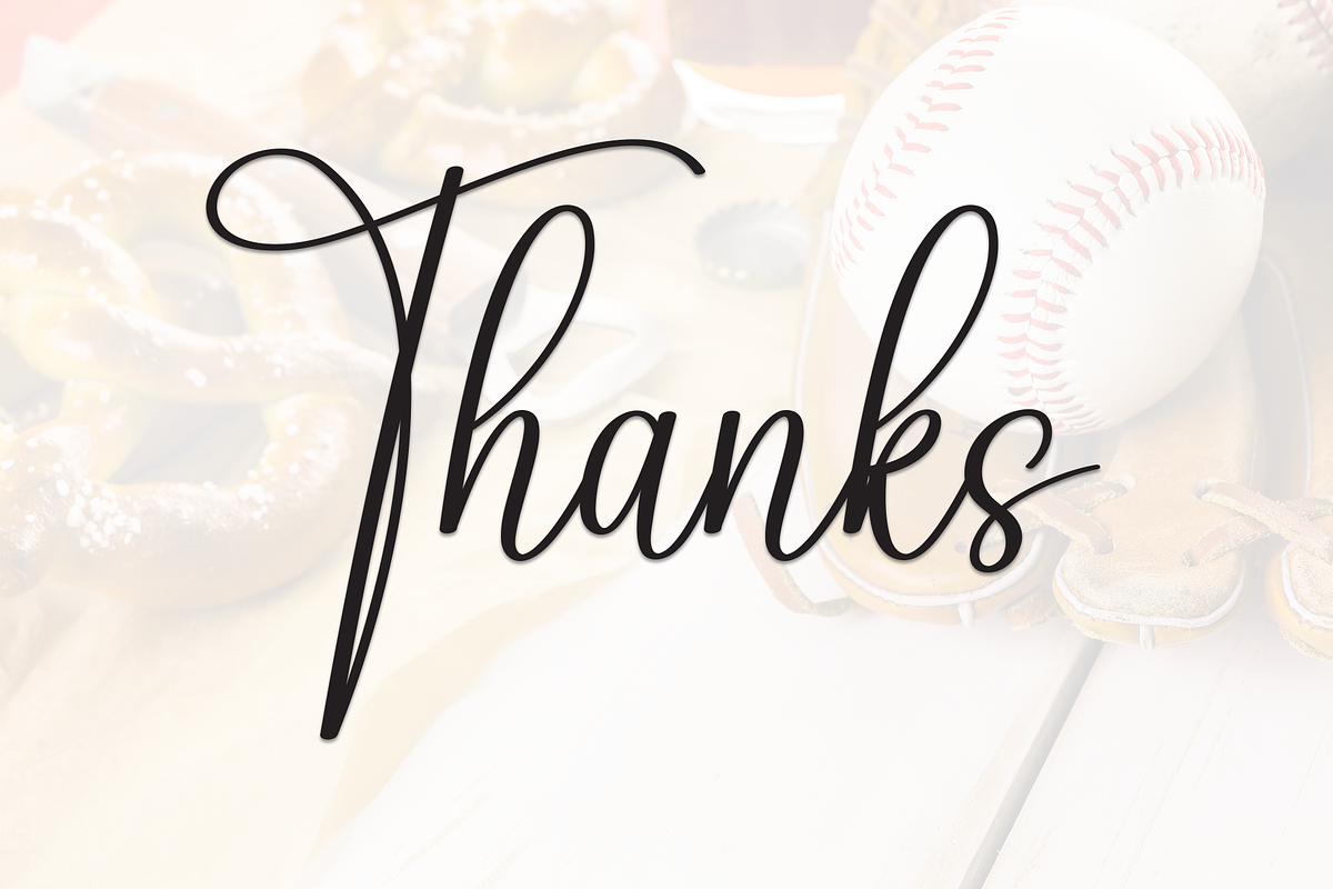 Baseball Saturday | Script Font, a Handwritten Font by Scratchones (Photo 8 of 8)