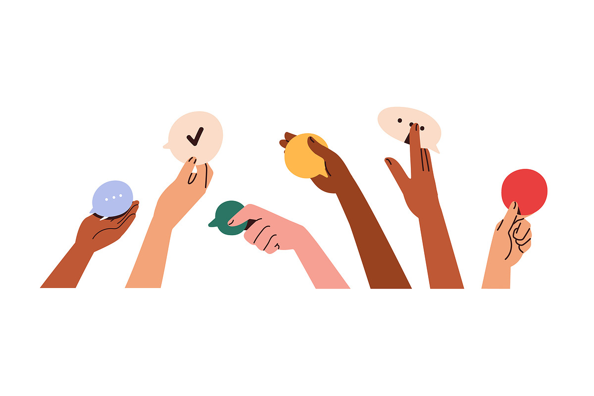 Hands with heart, star, emoji symbol, a Person Illustration by Good Studio (Photo 20 of 25)