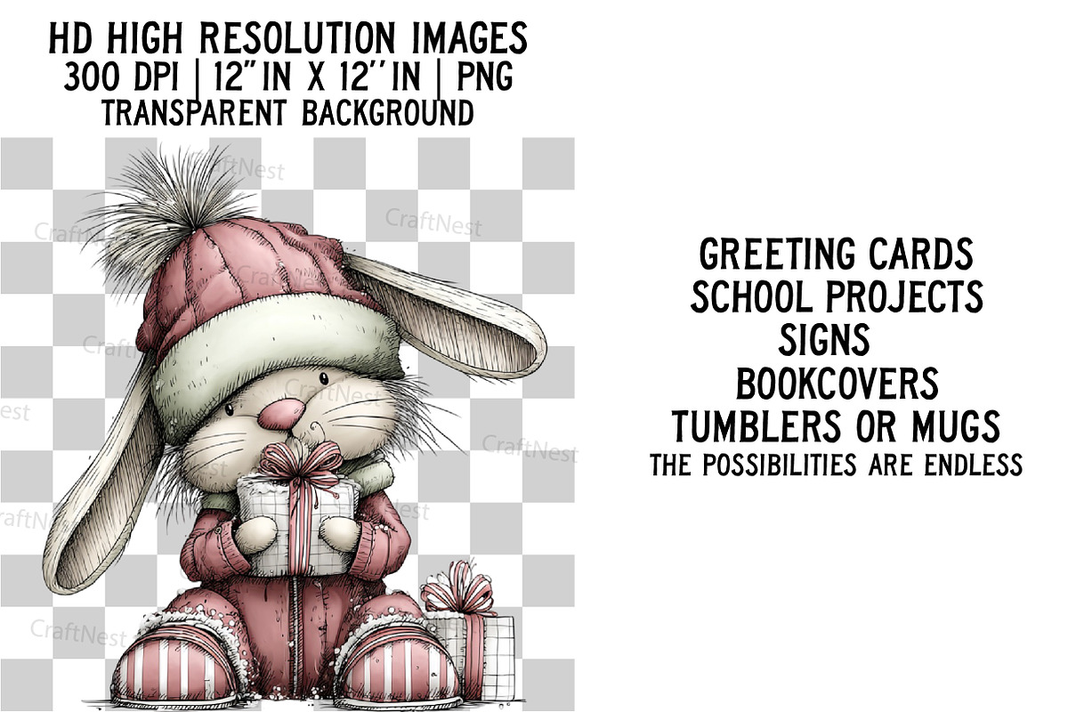 Whimsical Christmas Clipart, an Illustration by Craft Nest (Photo 2 of 6)