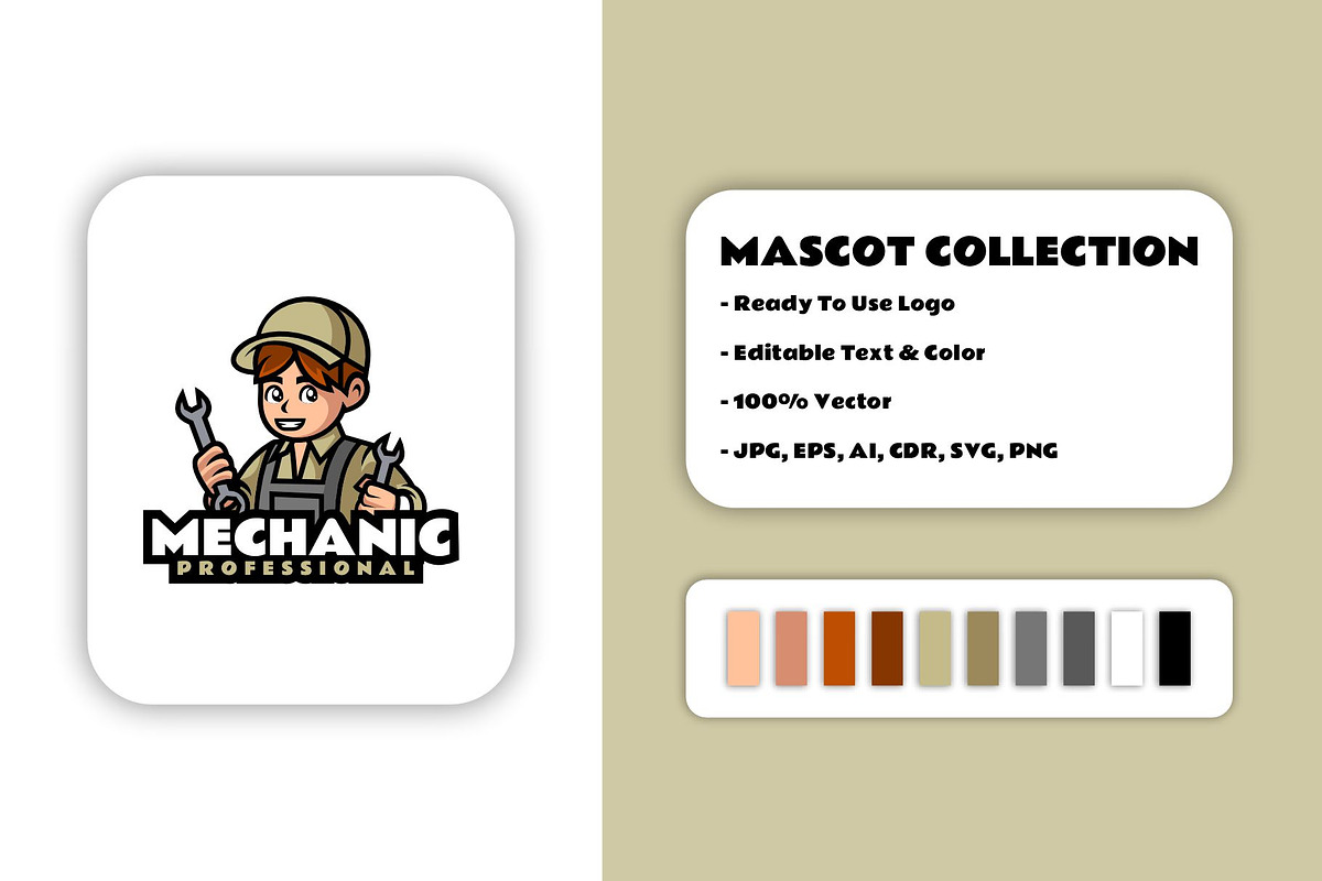 Mascot Mechanic Logo Design, a Branding & Logo Template by Artnivora.Std (Photo 3 of 4)