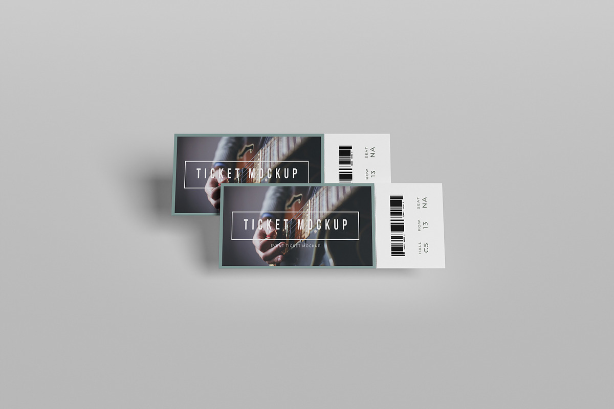 Event Tickets Mockup Set, a Print Template by Akaimockup (Photo 5 of 9)