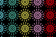 Bright Pop Art Circles on Black, a Pattern Graphic by Sharon Schwalbe (Thumbnail 6 of 6)
