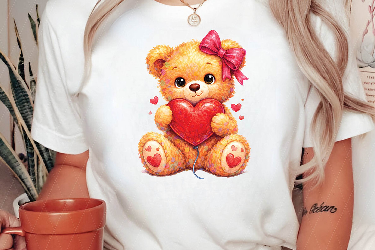Valentine Teddy Bear Png, Valentines, an Illustration by DreamPrint404 (Photo 5 of 6)