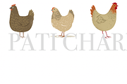 40 Chicken Clipart, an Animal Illustration by Pati Charm Studio (Thumbnail 3 of 9)