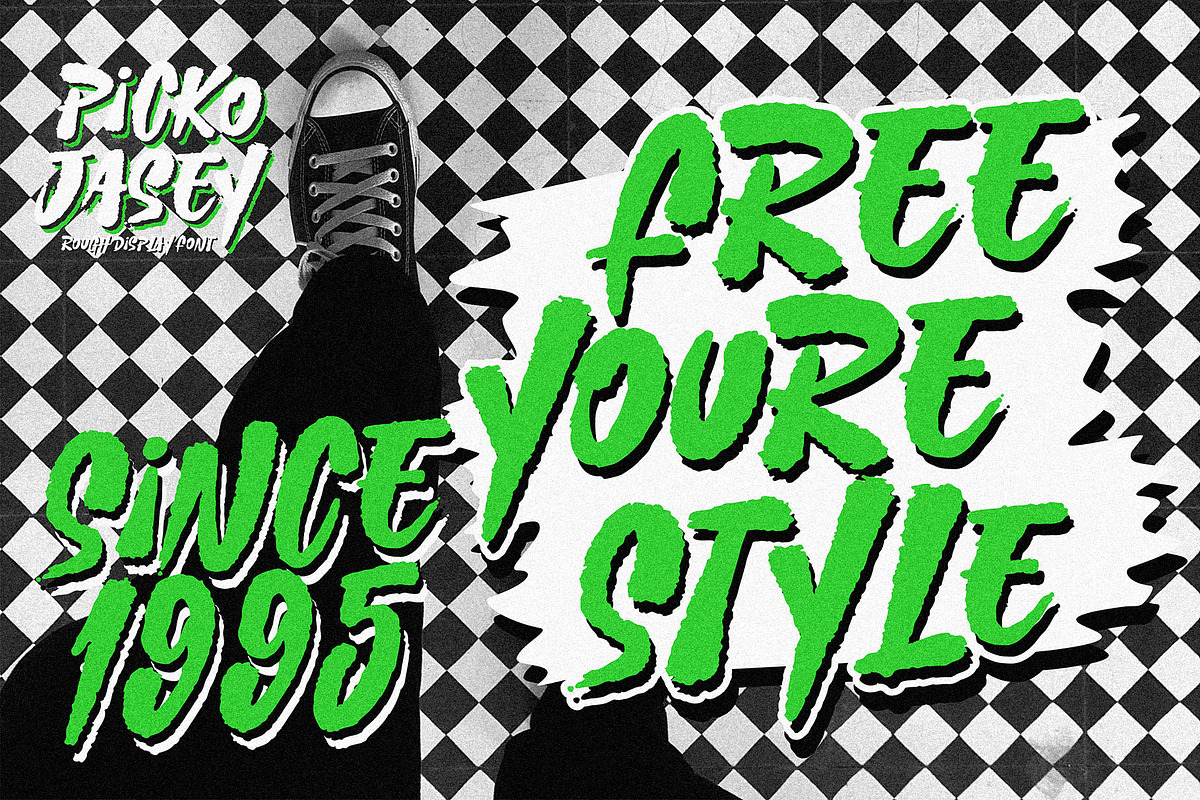 Picko Jasey - Rough Brush Font, a Handwritten Font by HanzelSpace Studio (Photo 3 of 8)